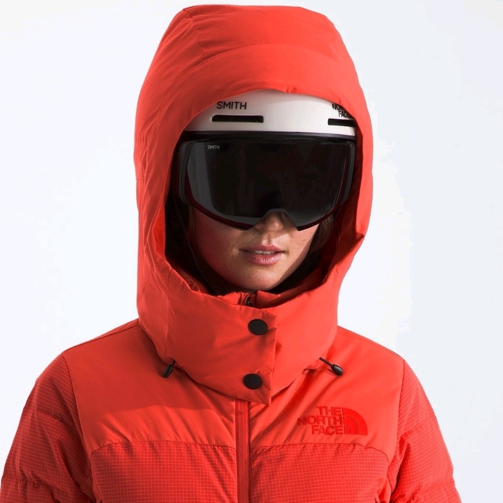 The North Face Off The Clock Snowsuit Women's Bright Orange Ski Jacket - Picture 5 of 13